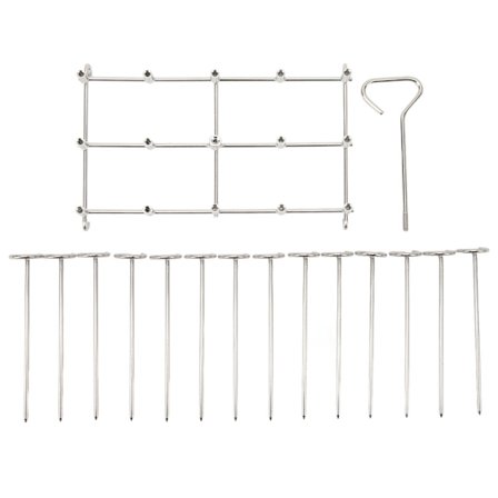 Vertikal grillrist i rustfritt stål med spydstativsett for Ninja DZ201 Foodi 8 Quart