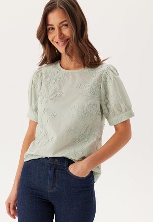 VILA Visonja O-neck S/S TOP/LN TOP/ Silt Green Klær