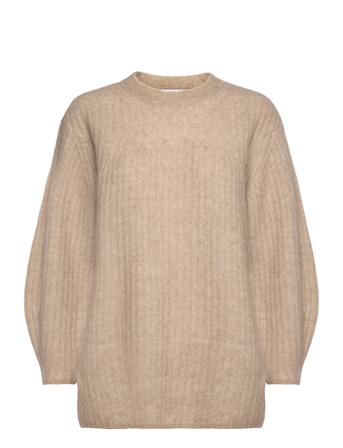 Mschsigune Nenaya Pullover Tops Knitwear Jumpers Beige MSCH Copenhagen