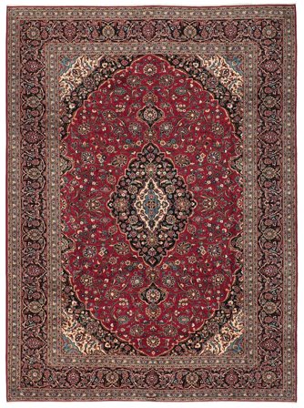 Keshan Tæppe Orientalsk Brun/Sort Stort (Uld, Persien)