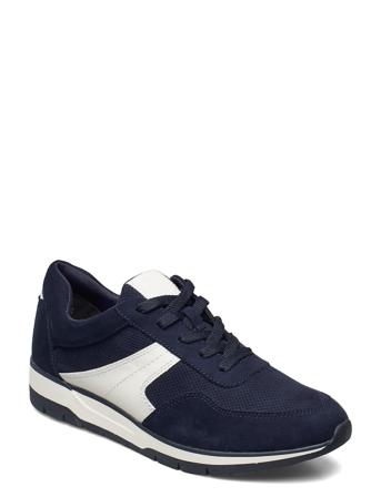 Woms Lace-Up Low-top Sneakers Blå Tamaris