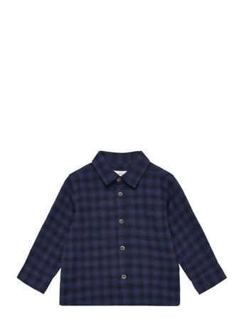 Regular-Fit Check Shirt Navy Mango