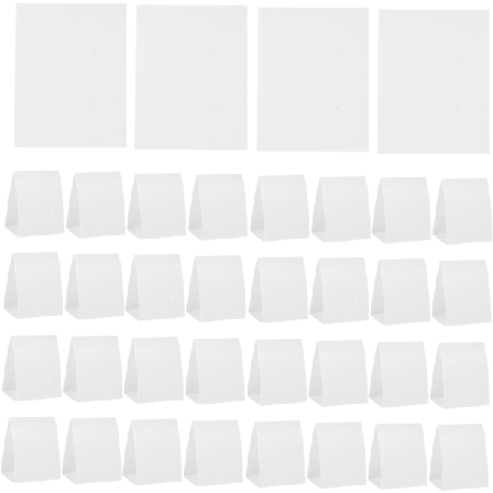 100 stk. Øreringe Kort Display Holder Rektangel Smykker Pap Opbevaring