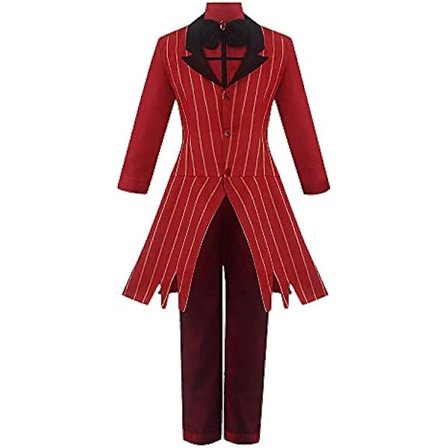 Cosplay Kostume Halloween Maskerade Hazbin Hotel Alastor Anime Uniform Kostumer Julfest Finklänning