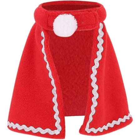 Rød kjole til kjæledyr, katt, kanin, marsvin, julekostyme, størrelse L