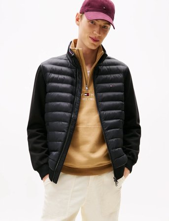 Tommy Hilfiger Mix Media Ess Rwb Stand Collar - Black - XL