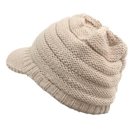 Casual Beanies Stickad Beanie Cap BEIGE