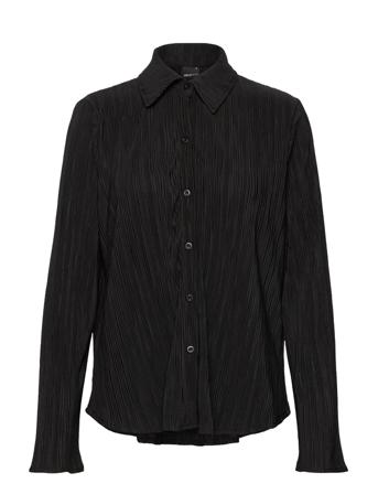 Maia Shirt Langærmet Skjorte Sort Gina Tricot