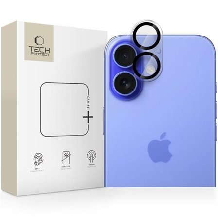 Tech-Protect Cam Fit+ kamerasuojus iPhone 16 / 16 Plus - läpinäkyvä
