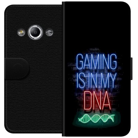 Yhteensopiva Lompakkokotelo Samsung Galaxy Xcover 3 Viktor Gyökeresin muotokuva vihreässä paidassa, jossa on leijonamotiivi ja intensiivinen vihreä tu