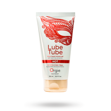 Orgie: Lube Tube Hot - Water-Based Intimate Gel With Warming Effect 150ml - Sexleker Vuxen: glidemeddel