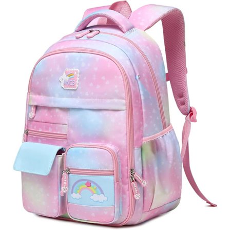 Jente Ryggsekk, Regnbue Bokveske Barneskole Sekk Prinsesse Gi