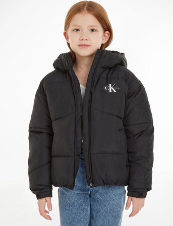 Calvin Klein Ck Short Puffer Jacket - Black - 128