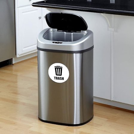 6 stk. Genbrugsklistermærke til skraldespand Stor skilt Affald Genbrugsklistermærke Genbrug Genbrug Viny