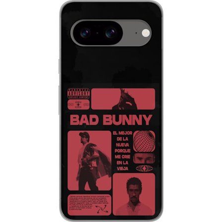 Kompatibelt Mobildeksel til Google Pixel 8 Bad Bunny NFL-inspirert skjoldlogo med amerikansk fotball og stjerner