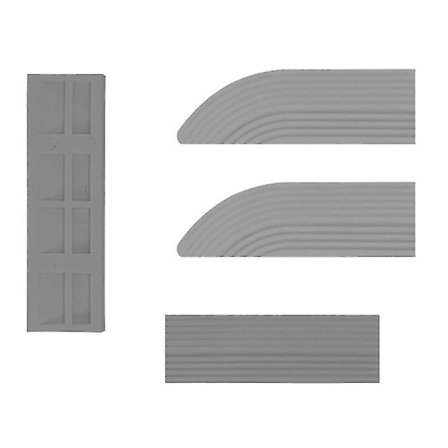 Skridsikker dørtrin-rampe til intelligent robotstøvsuger - grå