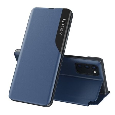 Eco Leather View Case elegant bokhylleveske med kickstand for Samsung Galaxy A72 4G blå