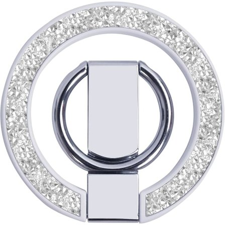 Ny Metal til MagSafe Ringbeslag Ny Mobiltelefon Ringspænde Skrivebordsbeslag (Sølv Glimtende Materialer)