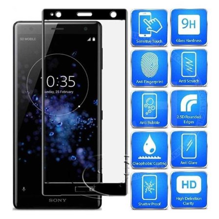 Xperia XZ3 Hærdet glas 0,26 mm 3D 9H Fullframe