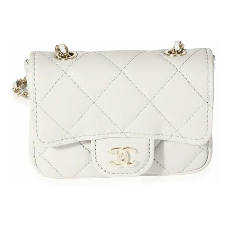 Chanel Vintage Pre-owned Cross Body Bags Hvid, Dame Vintage Tasker, Størrelse: ONE Size
