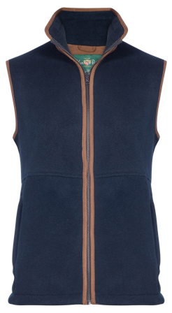 Alan Paine M's Aylsham Fleece Waistcoat Dark Navy