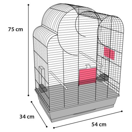 Flamingo Undulatbur Wammer 1 54x34x75 Cm Svart Svart