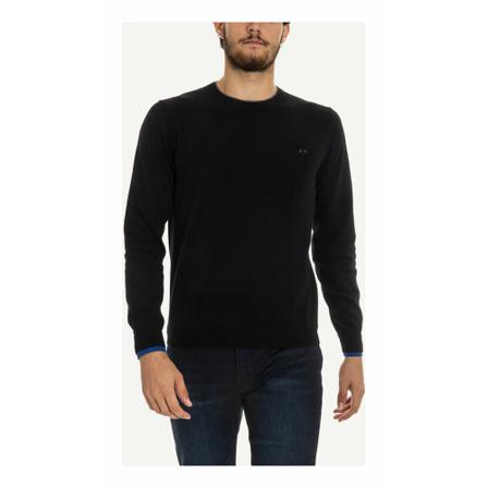 Sun68, Sweater Zwart, Heren, Maat:L,Katoen