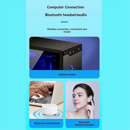 150m USB Bluetooth 5.4 Adapter Drivrutinsfri Bluetooth Adapter Dator USB Bluetooth Dongel