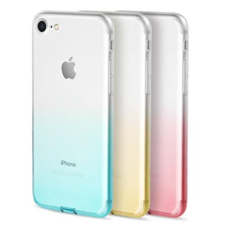 Gradientfarvet silikone TPU-cover til iPhone 7/8 - flere farver Cerise