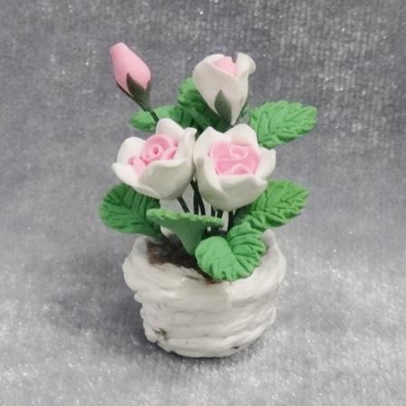 1:12 Dollhouse Miniature Potted Flowers Doll House Decoration A