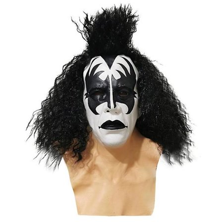 Halloween Kiss Gene Simmons Skrämmande Cosplay Latex Huvudmask Läskig huvudbonad Fest Fancy Dress Up Demon Kostym Rekvisita