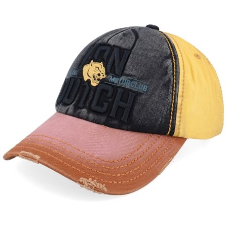 Von Dutch - Nero unconstructed Cappellino - Embroidery Yellow/Black/Red A-frame Dad Cap @ Hatstore