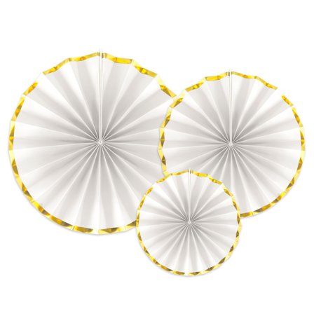 Riippuvat Koristeruusukkeet Valkoinen ja Metallic Kulta