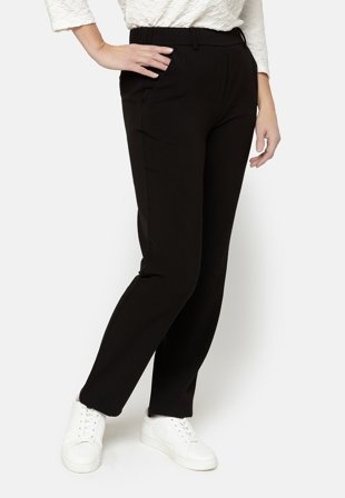 BRANDTEX - Sofie Bukser - Sort - Slim Fit / Elastik i Taljen