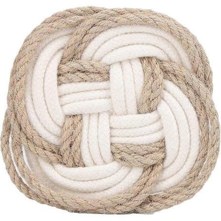 Brikker for Drikker, Rund Vevd Brikke, Superabsorberende Koppematte for Drikker, Nordisk Bohemstil Gårdshus