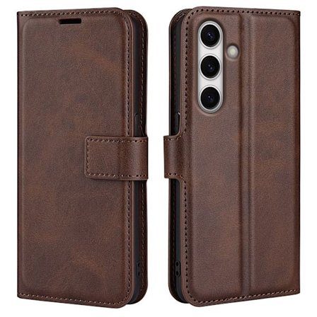 Samsung Galaxy S24 FE phone cover with a stand - Brown