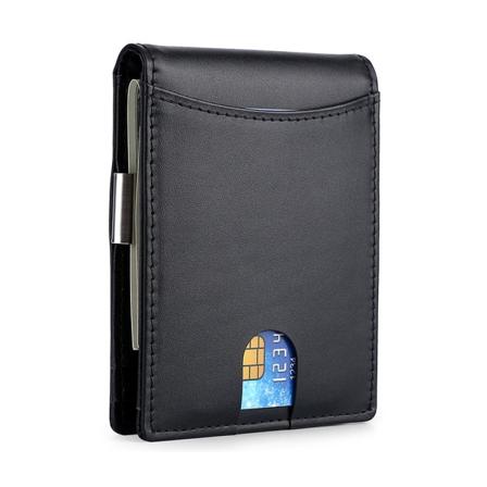 Money Clip Wallet Herre Slim Wallets Frontlomme RFID-blokerende kortholder A