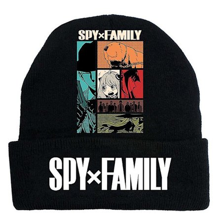 Fashion Trend Classic Winter Warm Knit Hat Beanie Cap For Children Adult Adolescents Cap New Japanese Anime Spy X Family Pattern