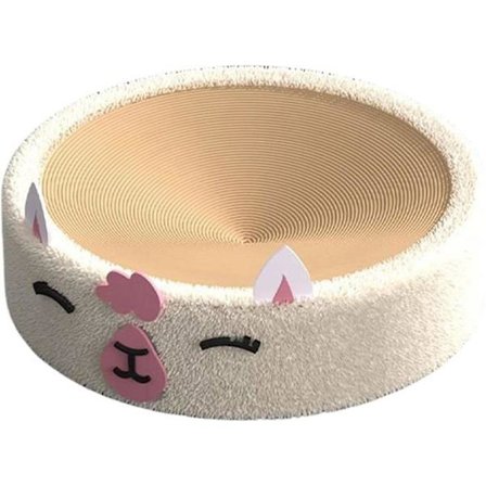 (Beige) 2-i-1 kradsetræ til katte - MÆRKE - Sisal - 40 cm - Sødt design - Beige