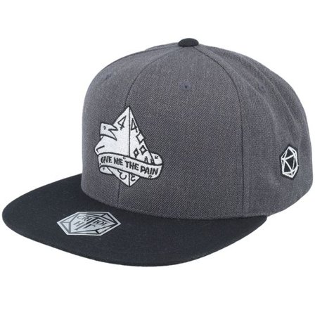 Critiql Hit - Grå snapback Keps - D4 Dice Ultimate Pain Charcoal/Black Snapback @ Hatstore