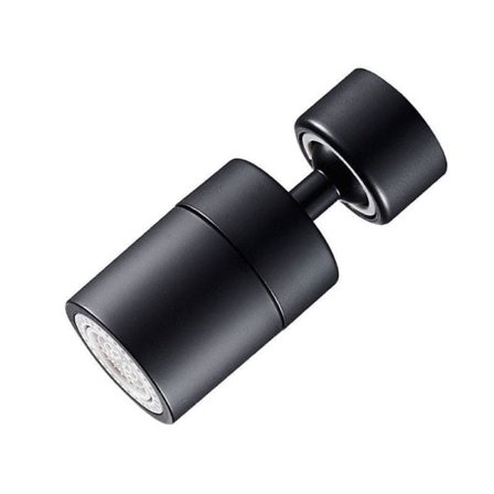 Blandare (svart), 360° roterbart munstycke för köksblandare, 2 lägen