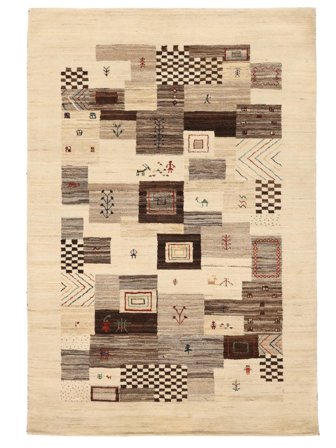 Gabbeh Loribaft Matot Matto Moderni Beige/Ruskea (Villa, Intia)