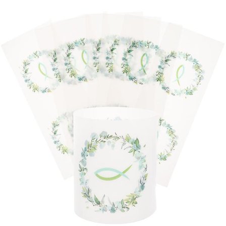 8 st plastcylindrar för ljus, skyddande rör för ljus