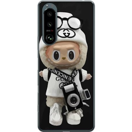Yhteensopiva Puhelinkuori Sony Sony Xperia 5 III Tyylikäs muotoilijafiguuri kameralla ja katutyyliä, leikkisä keräilyfiguuri trendikkäässä kaup