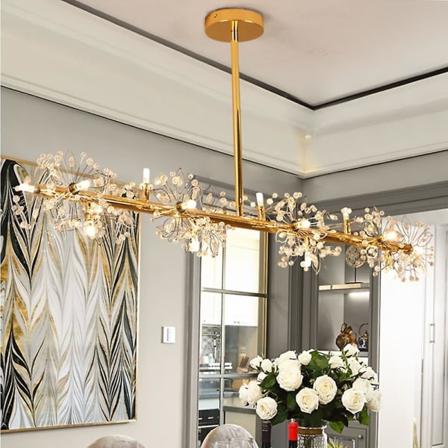 105 cm LED-riipusvalaisin, yksittäinen metallimalli kukka-tyylillä