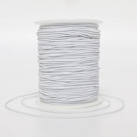 Elastisk Tråd til Armbånd, 1 mm x 110 Yards Stærkt Elastisk Snor til Smykkefremstilling, Halskæder, Perler - V Sort og Hvid