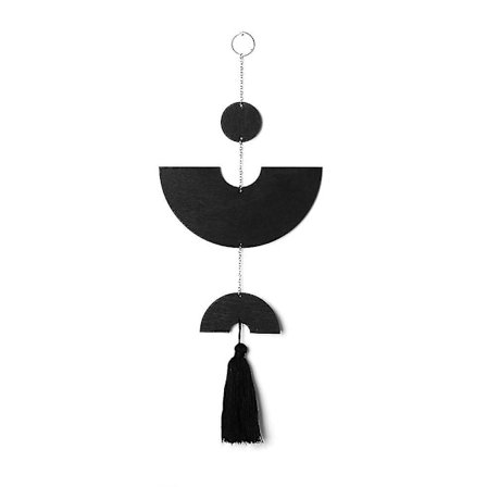 Boho Veggdekor Svart Metallisk Veggkunst Geometrisk Frynser Lace Vegg Henger Soverom Veggdekor 1stk Svart Baoji En Vedette