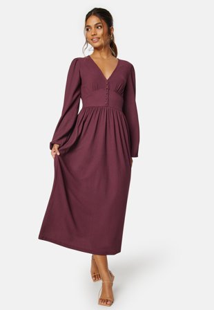 BUBBLEROOM Structure Button Midi Dress Klær