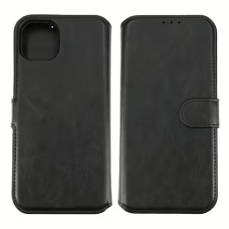 iPhone 15 Plus Plånboksfodral Magnet Rvelon - Svart