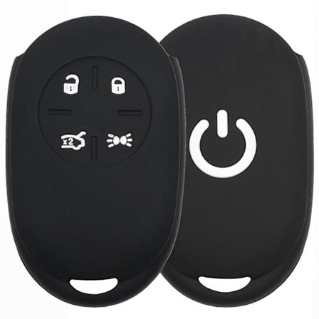 Til Fiat 500 500e 2020 21 22 23 Fjernbetjent Smart 4 Knap Silikone Bilnøgle Legering Zink Kæde Ring Skal Holder Etui Cover Autodele